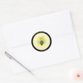 Cute Happy Honeybee Jar Label & Sun Rays Homemade (Envelop)