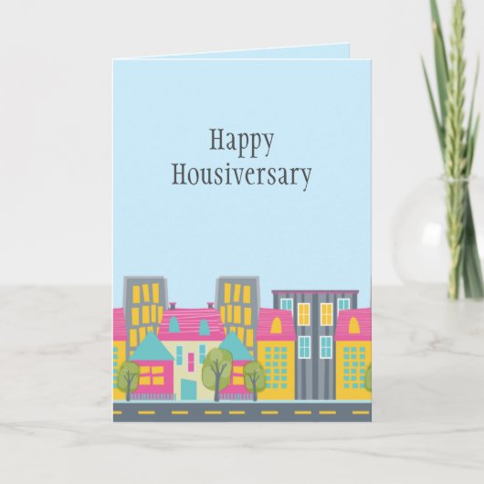 Cute Happy Housiversary Makelaar Kaart (Voorkant)