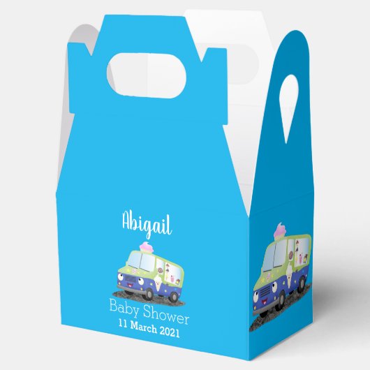 Cute happy ice roomtruck cartoon bedankdoosjes (Geopend)