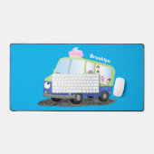 Cute happy ice roomtruck cartoon bureaumat (Keyboard & Muis)
