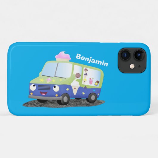 Cute happy ice roomtruck cartoon Case-Mate iPhone case (Achterkant (horizontaal))