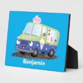 Cute happy ice roomtruck cartoon fotoplaat (Zijkant)