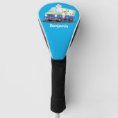 Cute happy ice roomtruck cartoon golfheadcover (Voorkant)