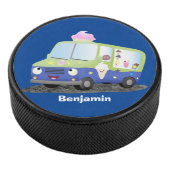 Cute happy ice roomtruck cartoon hockey puck (3/4)