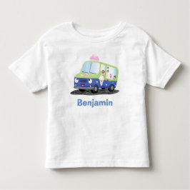 Cute happy ice roomtruck cartoon kinder shirts