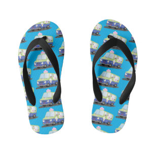 Cute happy ice roomtruck cartoon kinder teenslippers