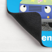 Cute happy ice roomtruck cartoon muismat (Hoek)