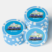 Cute happy ice roomtruck cartoon poker chips (Opstapeling)