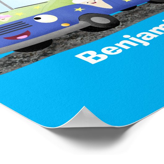 Cute happy ice roomtruck cartoon poster (Hoek)