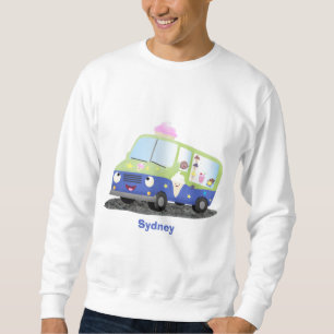 Cute happy ice roomtruck cartoon trui