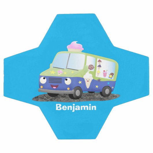 Cute happy ice roomtruck cartoon voetbal (Enkel)