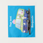 Cute happy ice roomtruck cartoon wandkleed (Voorkant)
