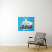 Cute happy ice roomtruck cartoon wandkleed (In Situ (horizontaal))