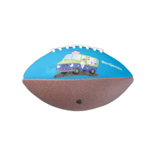 Cute happy ijstruck cartoon american football