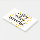 Cute, happy, inspirerend "Geniet van elk moment" Post-it® Notes (Schuin)