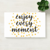 Cute, happy, inspirerend "Geniet van elk moment" Post-it® Notes (Kantoor)