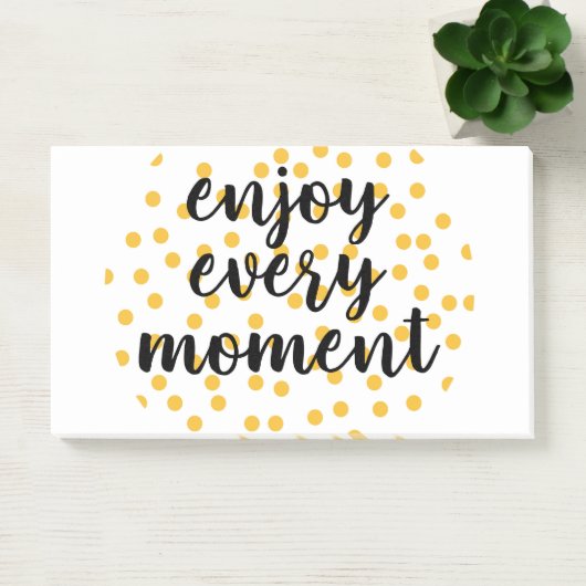 Cute, happy, inspirerend "Geniet van elk moment" Post-it® Notes (Kantoor)
