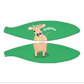 Cute happy jersey koe and flower cartoon basketbal (Panelen)