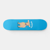 Cute happy jersey koe and flower cartoon persoonlijk skateboard (Horizontaal)