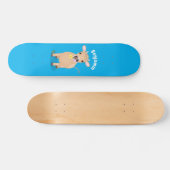 Cute happy jersey koe and flower cartoon persoonlijk skateboard (Horizontaal)