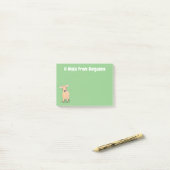 Cute happy jersey koe and flower cartoon post-it® notes (Op bureau)