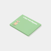 Cute happy jersey koe and flower cartoon post-it® notes (Schuin)