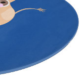 Cute happy jersey koe and flower cartoon snijplank (Hoek)