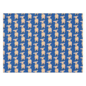 Cute happy jersey koe and flower cartoon tafelkleed (Voorkant (Horizontaal))