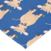 Cute happy jersey koe and flower cartoon tafelkleed (Gekanteld)
