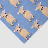 Cute happy jersey koe and flower cartoon tissuepapier (Detail)