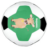 Cute happy jersey koe and flower cartoon voetbal (Gedraaid)