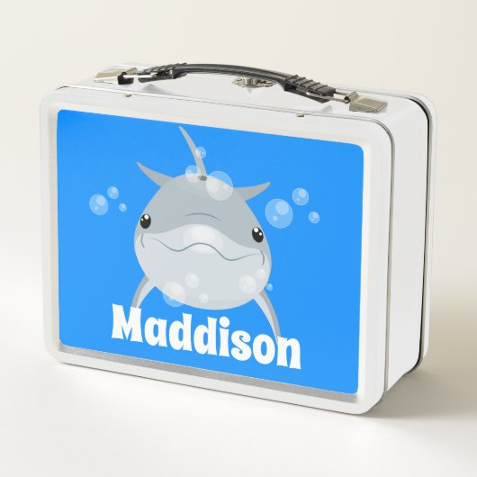 Cute happy kawaii dolphin cartoon (Achterkant)