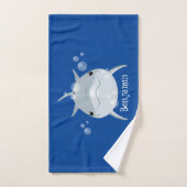 Cute happy kawaii dolphin cartoon bad handdoek (Handdoek)