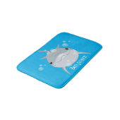 Cute happy kawaii dolphin cartoon badmat (Gekanteld)