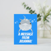 Cute happy kawaii dolphin cartoon briefkaart (Staand voorkant)