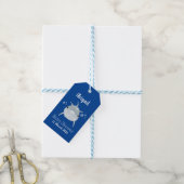 Cute happy kawaii dolphin cartoon cadeaulabel (Met Touw)