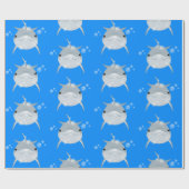 Cute happy kawaii dolphin cartoon cadeaupapier (Vlak)