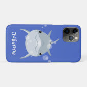 Cute happy kawaii dolphin cartoon Case-Mate iPhone case (Achterkant (horizontaal))
