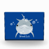 Cute happy kawaii dolphin cartoon fotoblokken (Voorkant)
