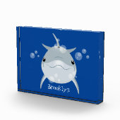 Cute happy kawaii dolphin cartoon fotoblokken (Rechts)