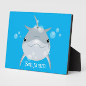 Cute happy kawaii dolphin cartoon fotoplaat (Zijkant)