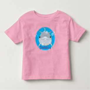 Cute happy kawaii dolphin cartoon kinder shirts
