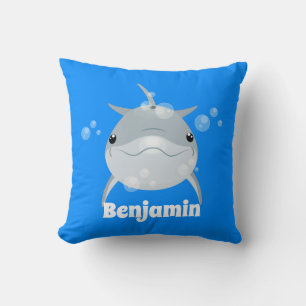 Cute happy kawaii dolphin cartoon kussen