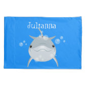 Cute happy kawaii dolphin cartoon kussensloop (Achterkant)