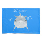 Cute happy kawaii dolphin cartoon kussensloop (Voorkant)
