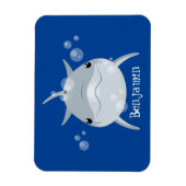 Cute happy kawaii dolphin cartoon magneet (Verticaal)