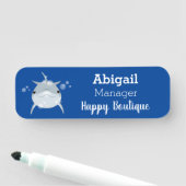 Cute happy kawaii dolphin cartoon naamplaatje (In situ)