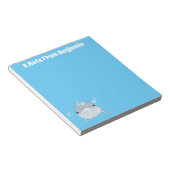 Cute happy kawaii dolphin cartoon notitieblok (Schuin)