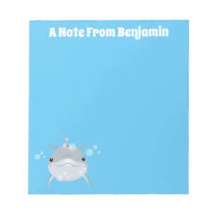 Cute happy kawaii dolphin cartoon notitieblok