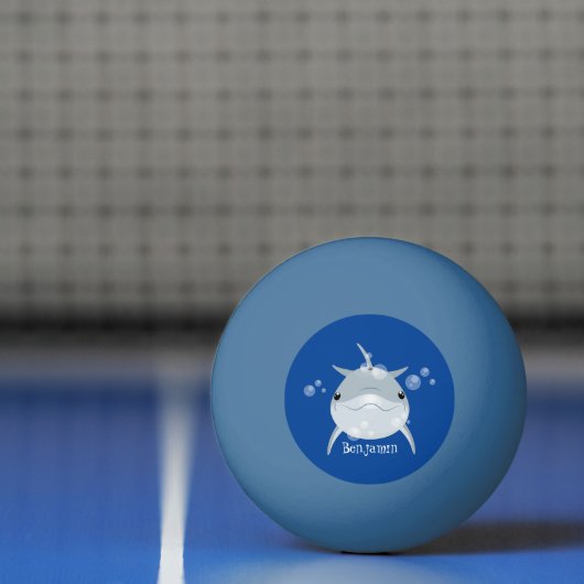 Cute happy kawaii dolphin cartoon pingpongbal (Net)